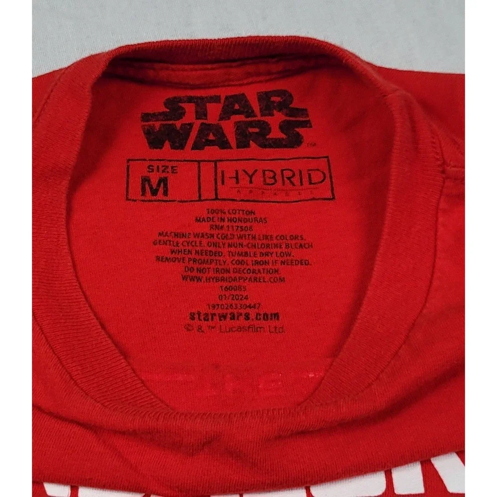 Hybrid Apparel Star Wars: The Mandalorian & Grogu Boys' Red Graphic Tee Size M